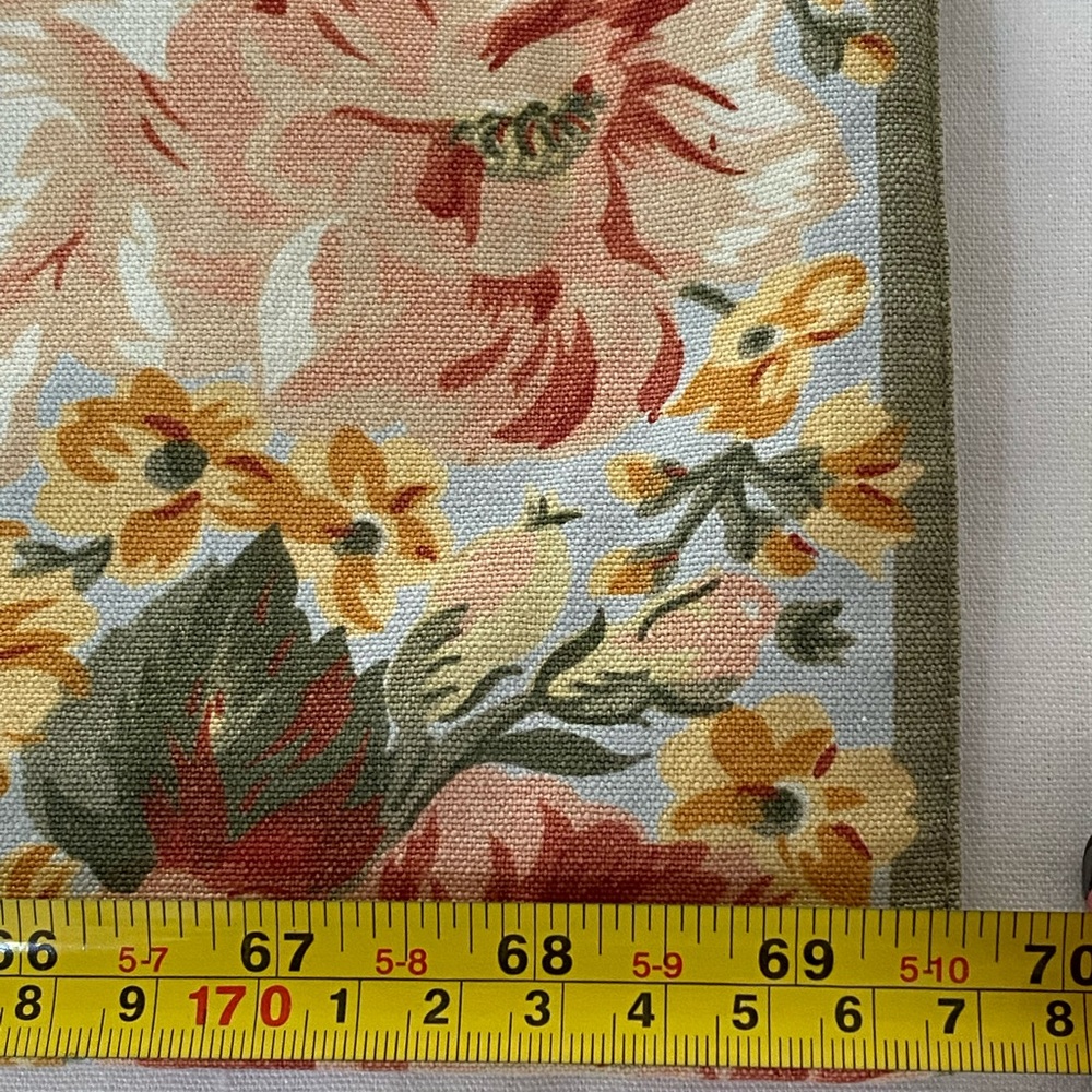 APRIL CORNELL Spring Summer FLORAL Cotton Runner Garden Blue Pink Green. - Picture 7 of 7
